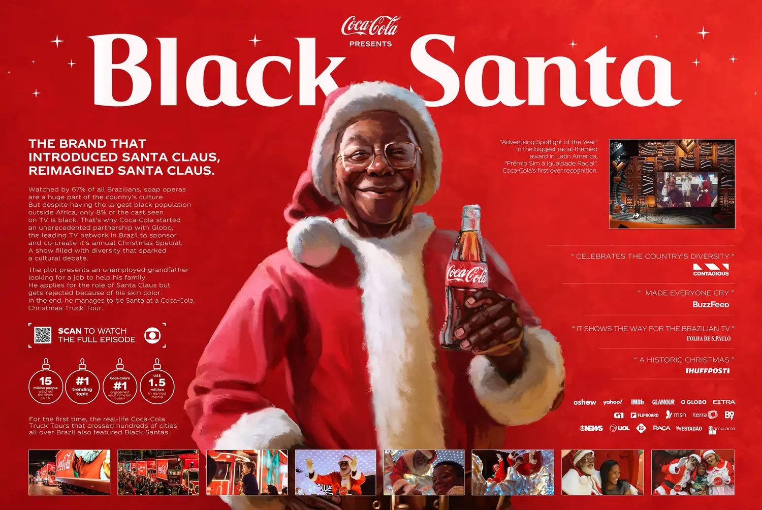 Coca-Cola Black Santa case board